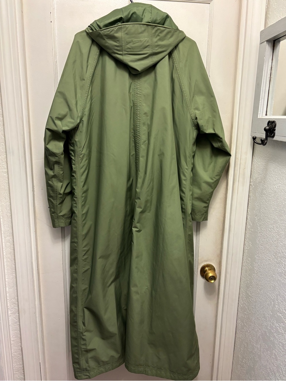 L.L. Bean Wharf Street Raincoat Full Length Size XL Color Green - Picture 3 of 15